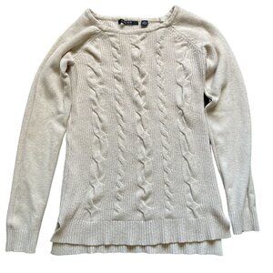 Cyrus Sweater Cream Ivory Ribbed Pullover Women's XS